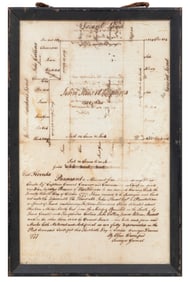 Elias Durnford West Florida Manuscript Land Grant 15 1/2 in. x 9 3/4 in