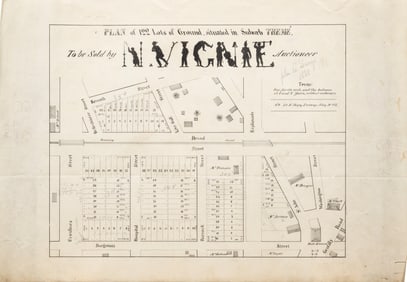 Four Antique New Orleans Real Estate Plans 19 in. x 27 in.