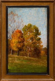 Cornelius Haly Hankins, American/Mississippi 1864-1946, Fall Foliage, oil on canvas laid on board, 1