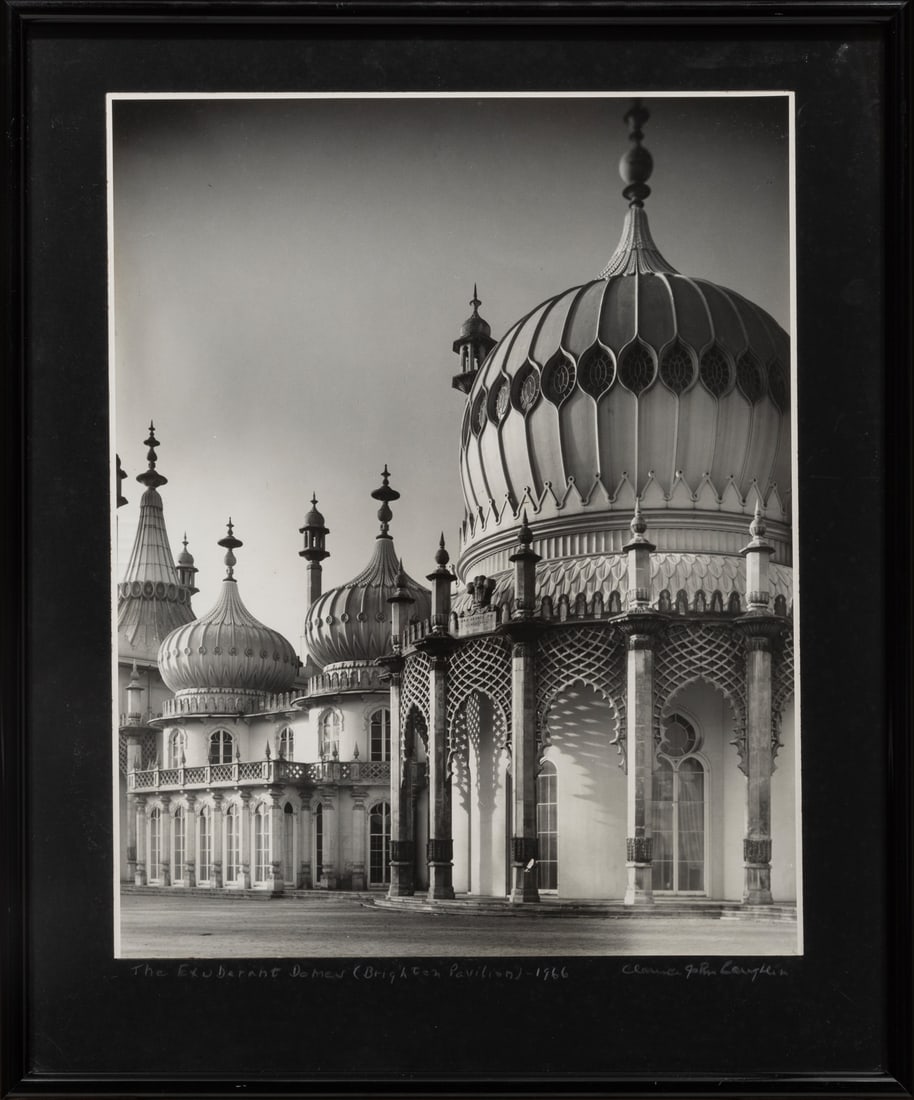 Clarence John Laughlin, American/Louisiana 1905-1985, The Exuberant Domes (Brighton Pavillion), gela: Clarence John LaughlinAmerican/Louisiana, 1905-1985The Exuberant Domes (Brighton Pavillion)gelatin silver print mounted to board1966, signed, titled and dated on mount, 2 artist stamps, titled, inscri