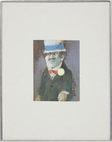 Jose-Maria Cundin, Spanish/Louisiana b. 1938, Portrait of a Gentleman, oil on canvas board, 6 1/2 in