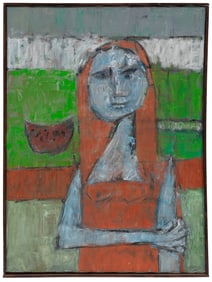 Jeffery Stolier, American/Louisiana 20th c., Portrait of a Woman, oil on canvas, 24 in. x 18 in