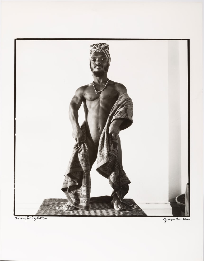 George Valentine Dureau, American/Louisiana 1930-2014, Sonny Singleton, gelatin silver print, 14 in.: George Valentine DureauAmerican/Louisiana, 1930-2014Sonny Singletongelatin silver printSigned lower right, titled lower left, "Christie's" label and label with artist and title on plastic sl