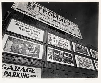 Berenice Abbott, American 1898-1991, Advertisements, East Houston Street and 2nd Ave., gelatin silve