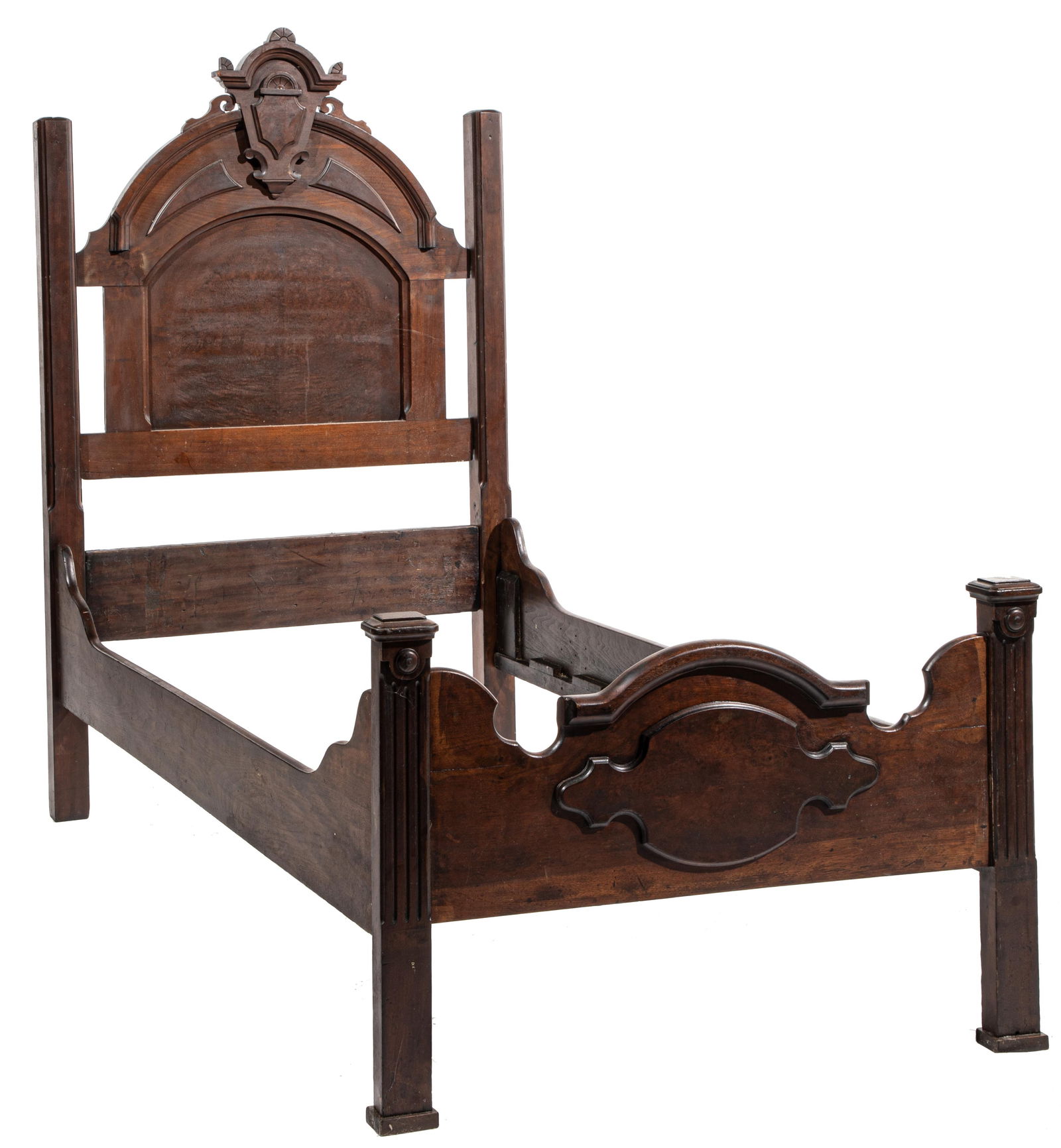 American Eastlake Carved Walnut Child's Bedstead (1 of 5)