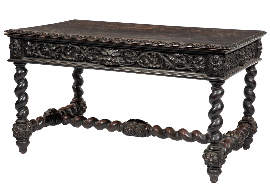 Continental Renaissance Carved Oak Table (1 of 5)
