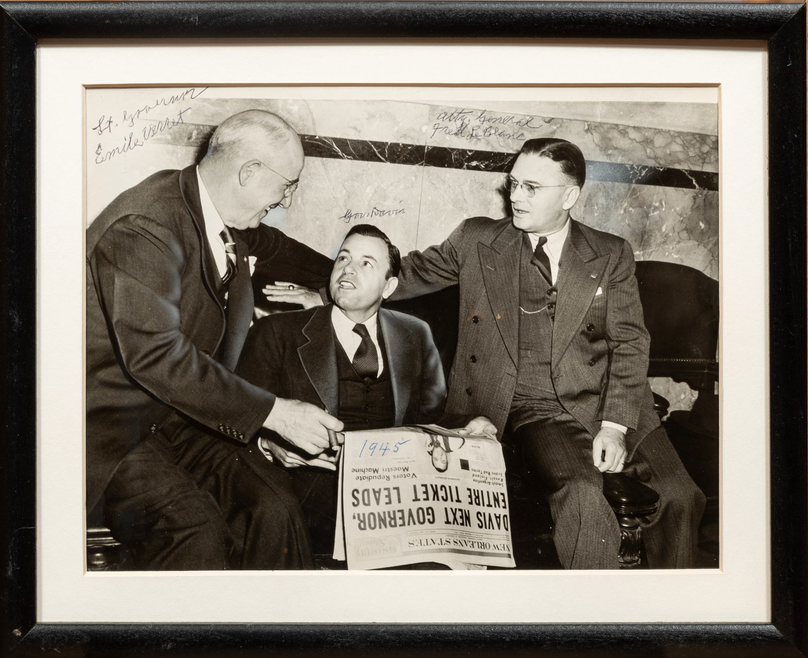 Louisiana Governor Jimmie Davis Memorabilia largest 24.75 in. x 23.75 in (1 of 10)