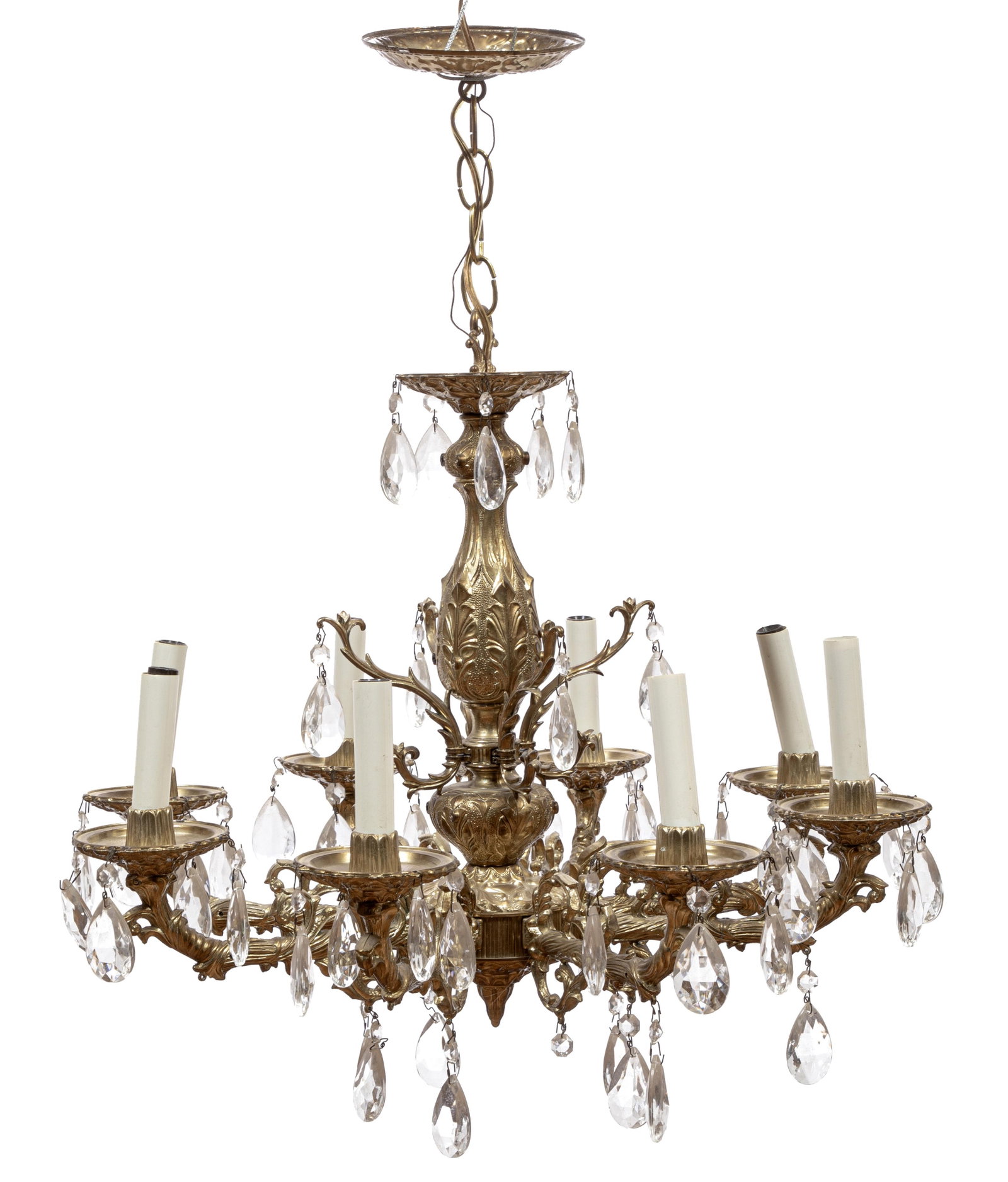 Decorative Eight-Light Chandelier 17 x 21 in. (43.2 x 53.3 cm.): Decorative Eight-Light Chandelier , plastic 17 x 21 in. (43.2 x 53.3 cm.)