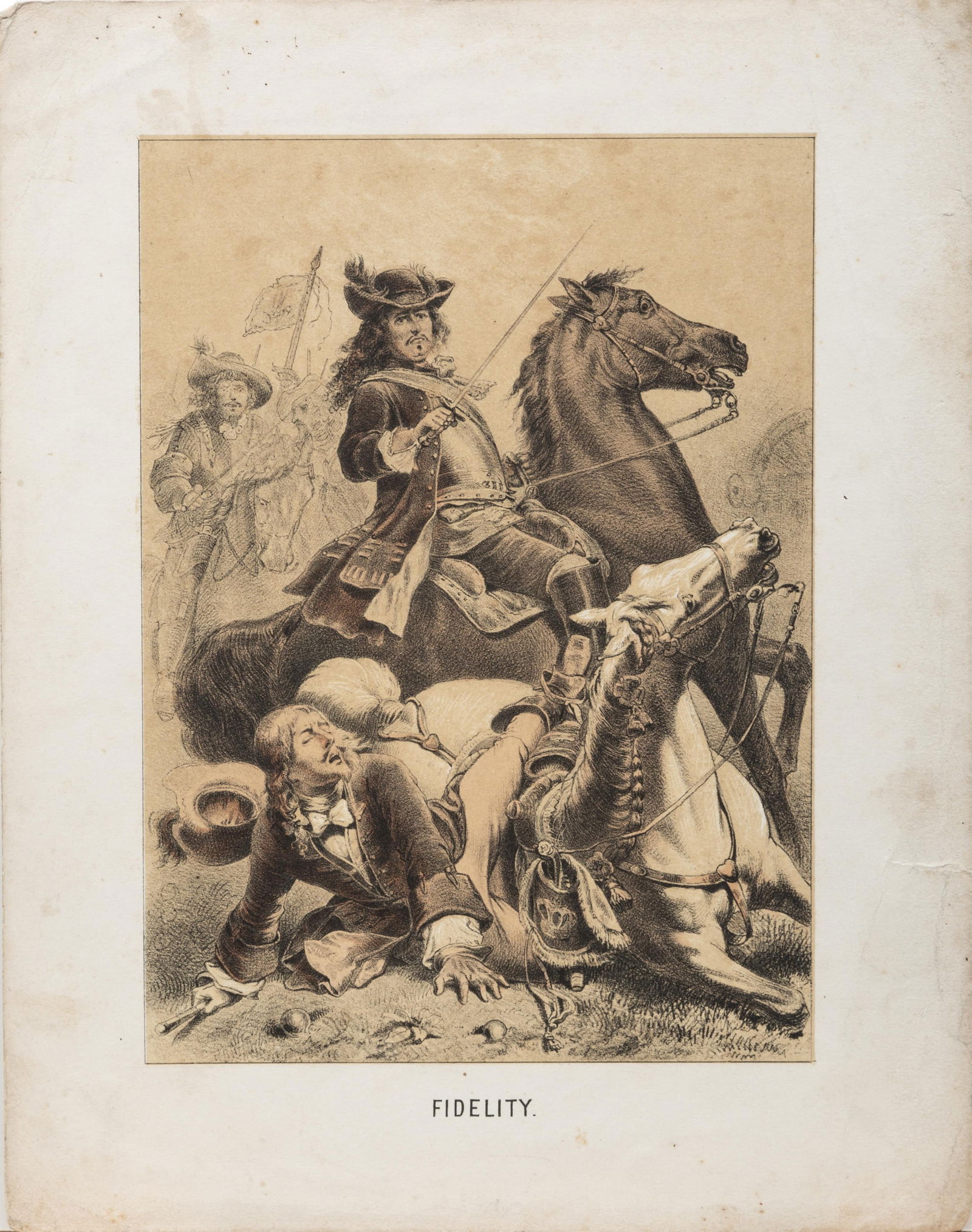 Group of Hand-Colored Lithographs, from The Dusseldorf Artists' Album, published by Tr?bner, London, (1 of 19)