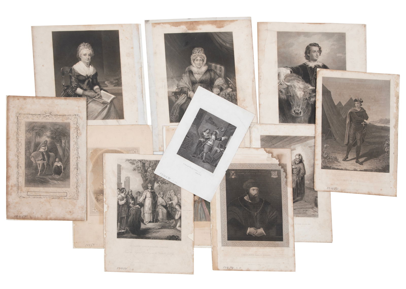 Group of Portrait Engravings, Etchings and Lithographs (1 of 2)