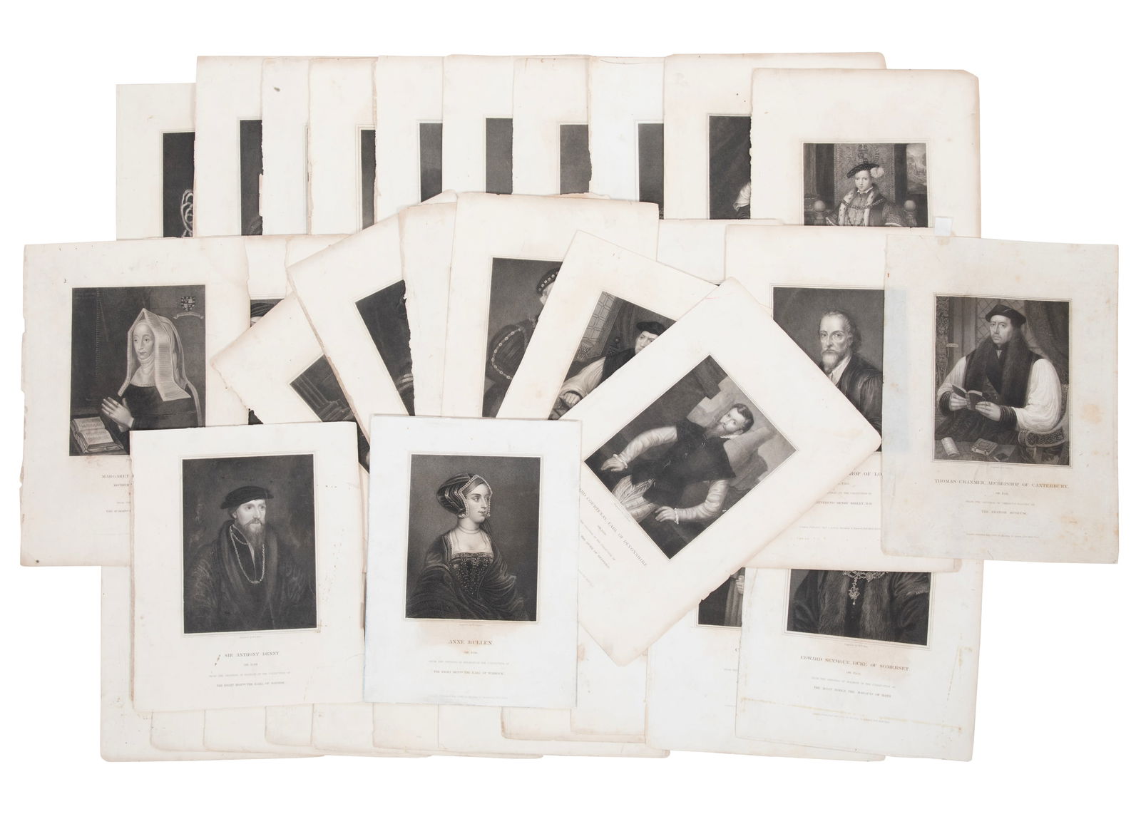 Large Group of Engravings of English Nobles and Religious Clergy 8 1/4 x 6 3/4 in. (21 x 17.1 cm.), (1 of 2)