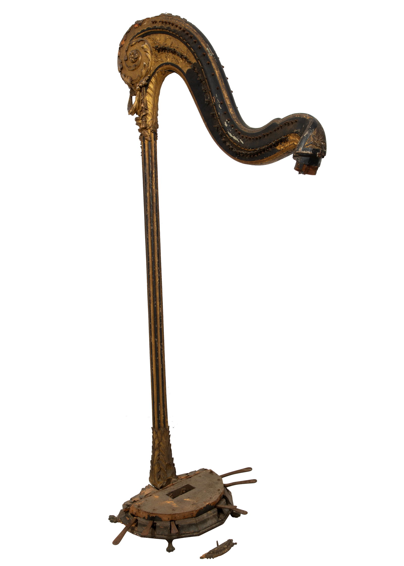 Antique Wooden Harp Fragments 66 in. (167.6 cm.) (1 of 3)