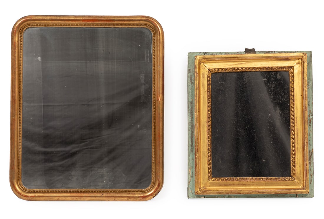 Two Small Antique French Mirrors larger 17.25 in. x 14.5 in. (1 of 1)
