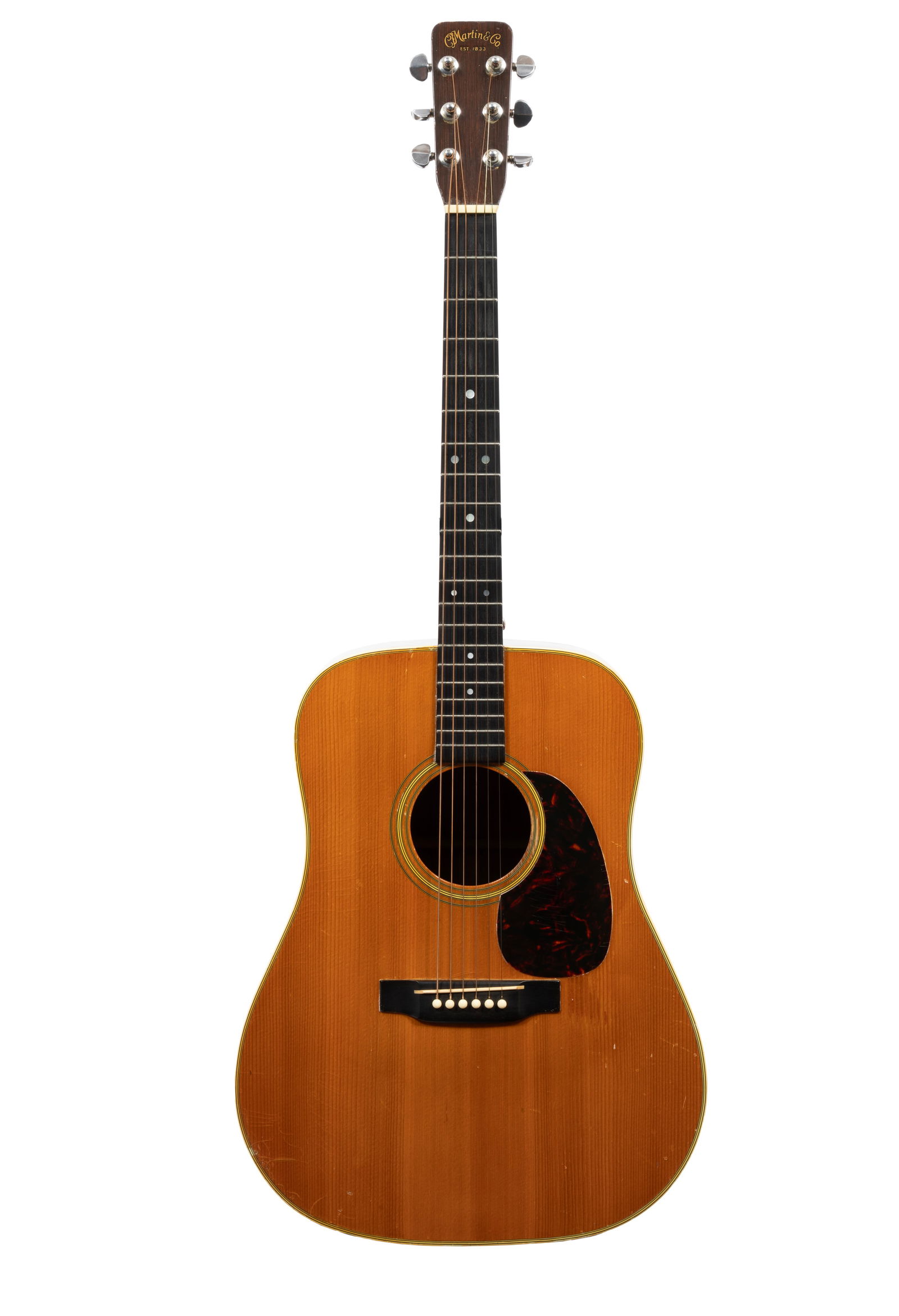 1965 Martin D-28 Acoustic Guitar: 1965 Martin D-28 Acoustic Guitarserial # 200690, Sitka spruce top, Brazilian rosewood sides and back, two-piece back, mahogany neck, ebony fretboard and bridge, bone nut 1 13/16 in., original Grover t