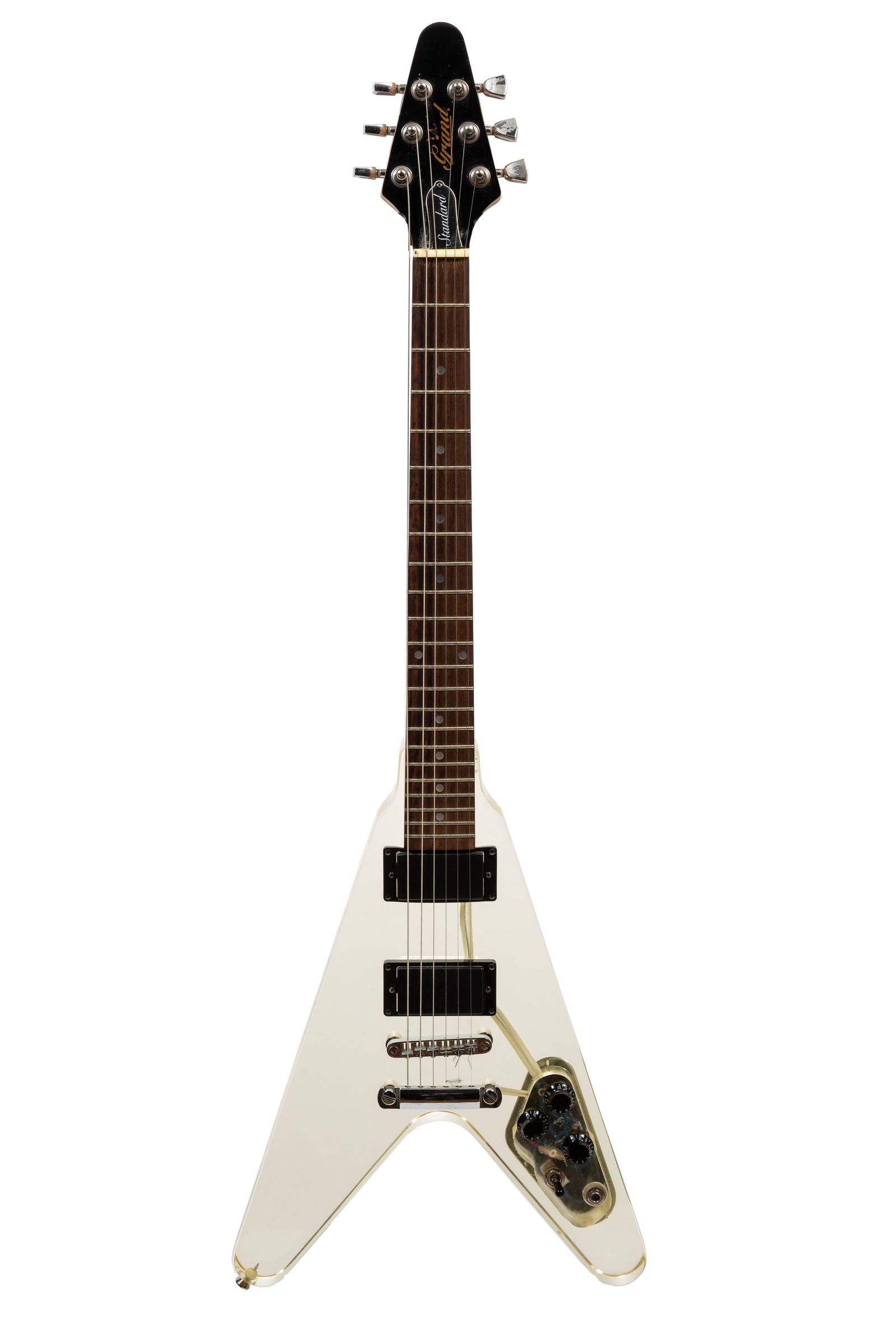 Grand "Flying V' Acrylic Electric Guitar (1 of 11)
