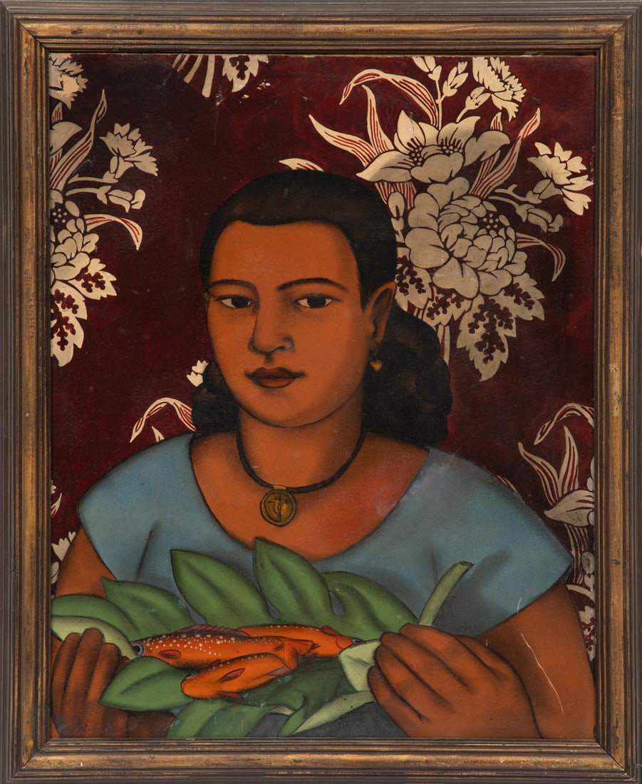Dorr Hodgson Bothwell, American/California 1902-2000, "Mea Alofa", oil on board, 20 x 16 1/8 in. (1 of 2)