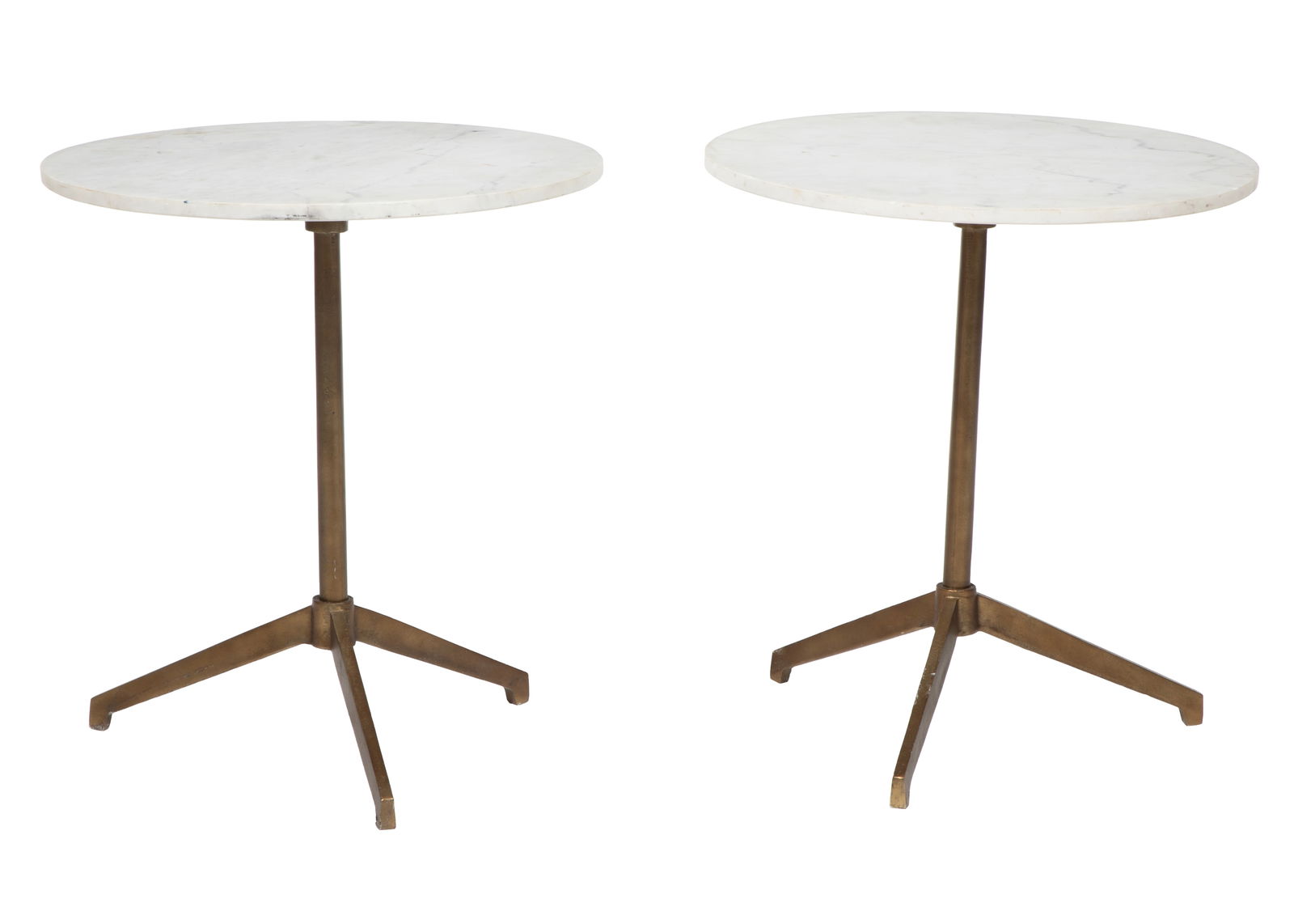 Pair of Contemporary Marble and Brass Side Tables (1 of 2)