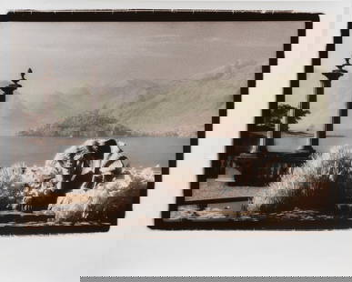 Sandra Russell Clark, American/Louisiana b. 1949, "Villa Italy", hand-colored gelatin silver print: Sandra Russell ClarkAmerican/Louisiana, b. 1949"Villa Italy"hand-colored gelatin silver print from infrared film1986/1987, signed lower right, signed, titled and numbered "6/50" en