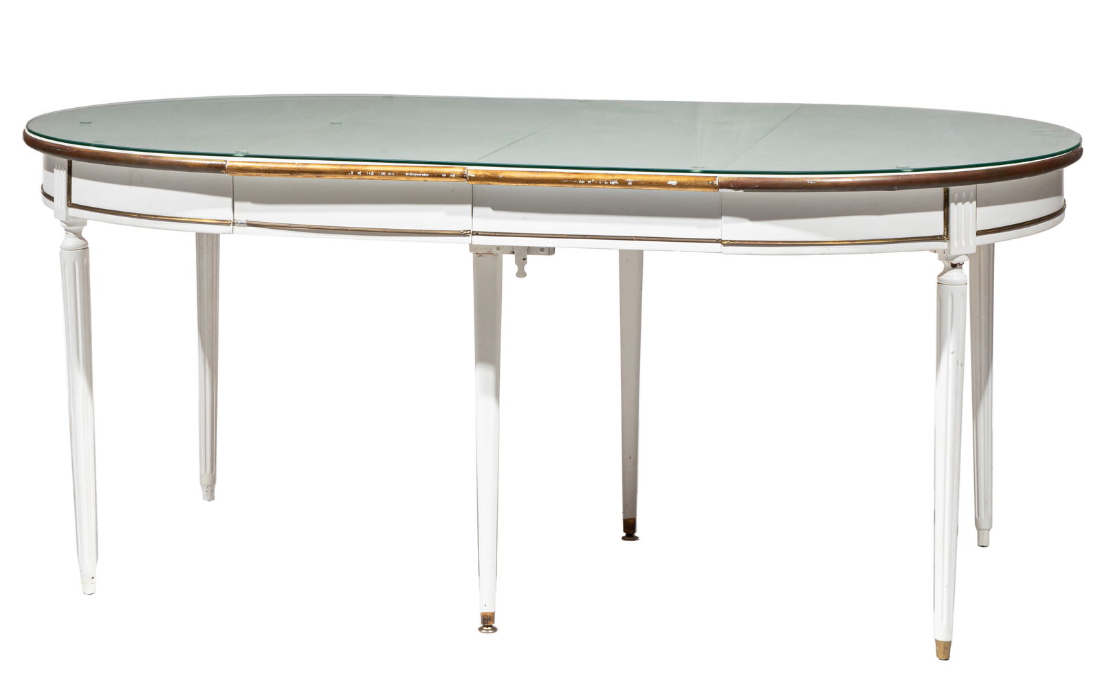 Louis XVI-Style White Peinte Dining Table 30 x 39 3/4 x 39 3/4 in. (76.2 x 101 x 101 cm.), Frame: 30 (1 of 8)