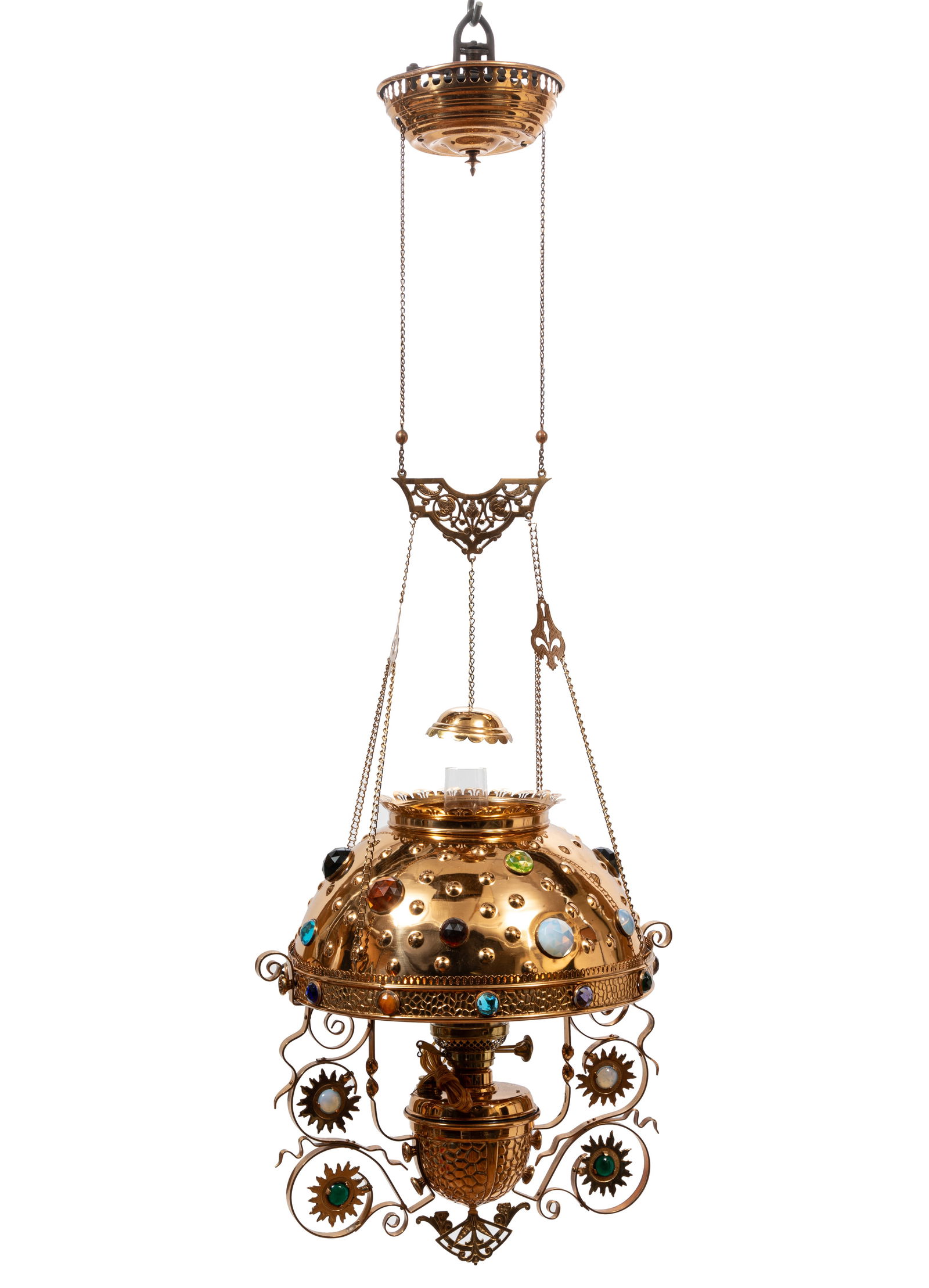 American Aesthetic Brass Chandelier (1 of 3)