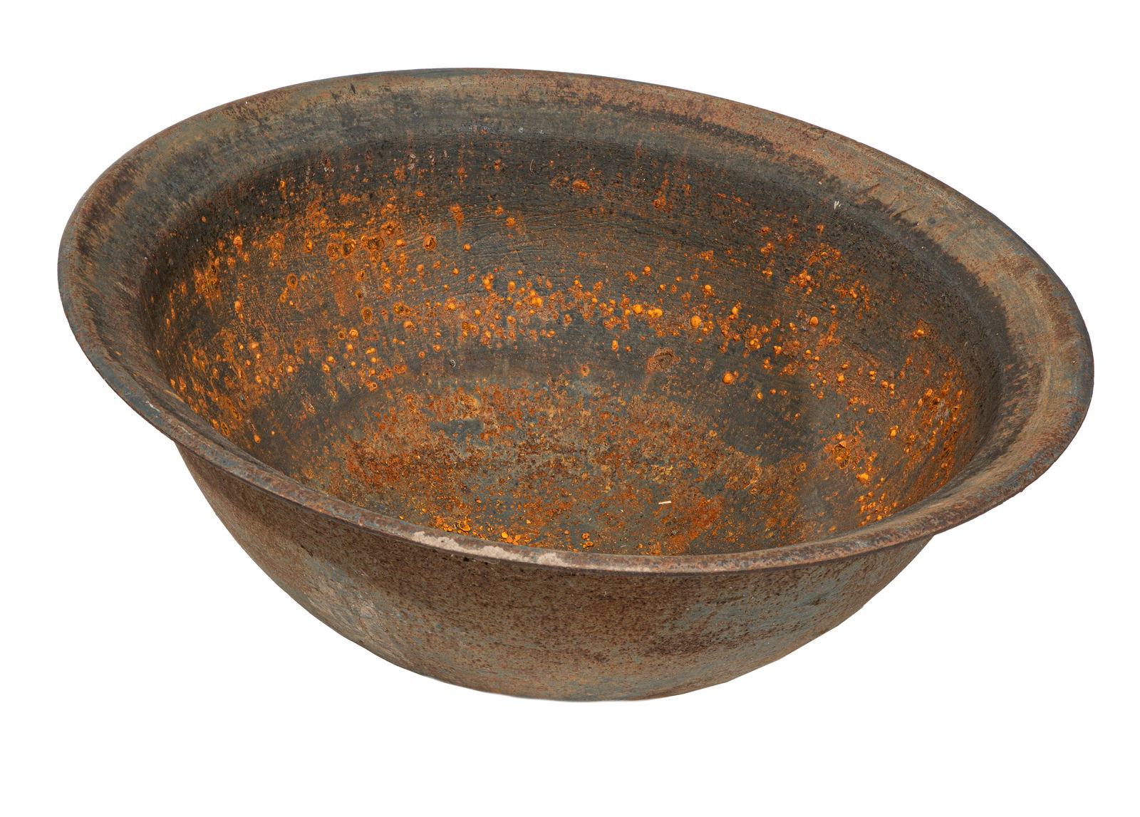 Antique American Cast-Iron Sugar Kettle h. 17 in. dia. 39 in. (1 of 4)