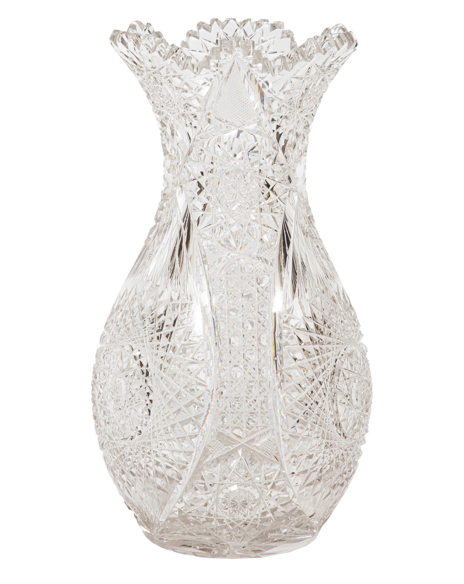 American Brilliant Cut-Glass Vase 13 1/2 x 7 in. (34.3 x 17.8 cm.) (1 of 2)