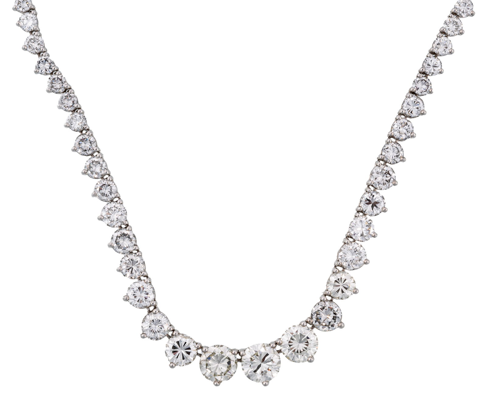 14 kt. White Gold and Graduated Diamond Necklace (1 of 3)
