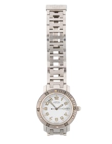 Hermes "Clipper" Stainless Steel Watch