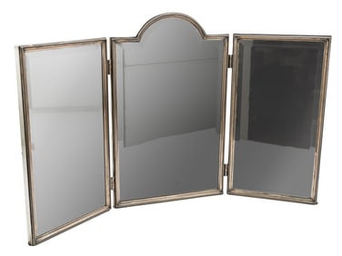Cartier Sterling Silver Tripartite Dressing Table Mirror