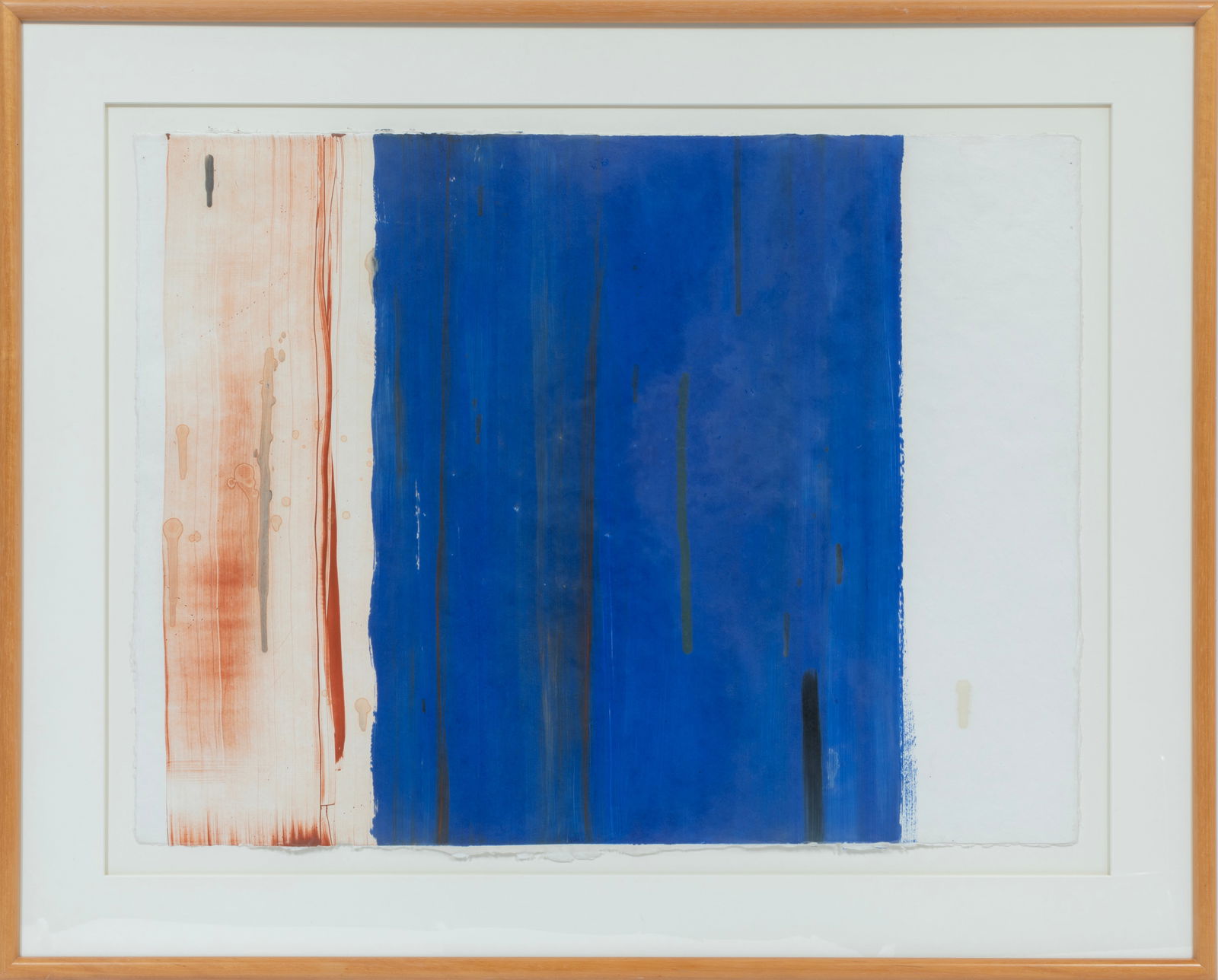 Jacqueline Humphries, American/New York b. 1960, ?Untitled?, ink and watercolor on handmade paper: Jacqueline HumphriesAmerican/New York, b. 1960?Untitled?ink and watercolor on handmade paper mounted to board1993, unsigned, pencil-inscribed with "JHRT 5-93 A14" en verso, ?Galerie Simonne