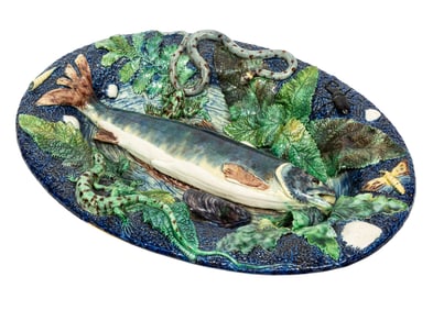 Continental Palissy Majolica Charger