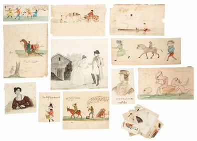 George Washington Sully, American/Louisiana 1816-1890, "Portraits, Caricatures and Funny Scenes", 30