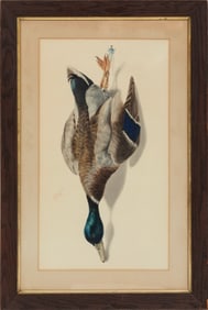 George Louis Viavant, American/Louisiana 1872-1925, ?Nature Morte: Mallard Duck?, watercolor on