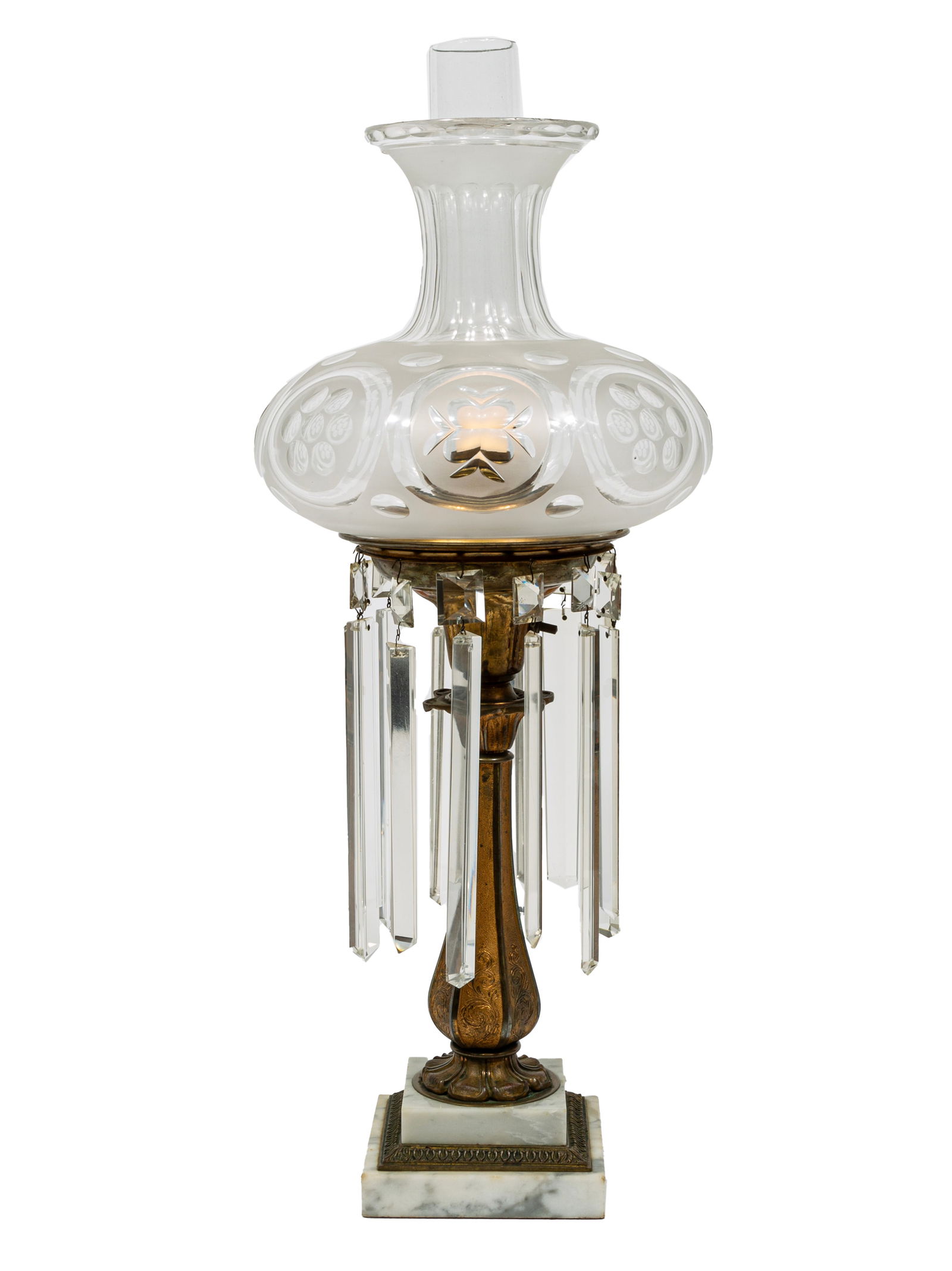 American Bronze and Marble Solar Lamp 25 x 9 1/2 in. (63.5 x 24.1 cm.) (1 of 4)