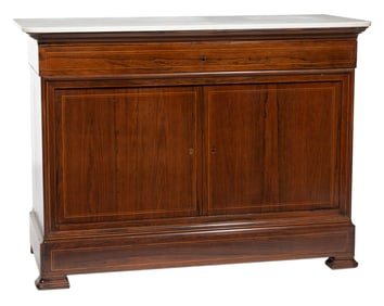 French Restauration String Inlaid Rosewood Cabinet