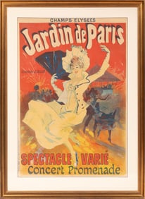 Jules Chéret, French 1836-1932, "Jardin de Paris, Spectacle Varié", lithograph poster,