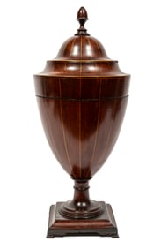 Georgian Inlaid Mahogany Knife Urn