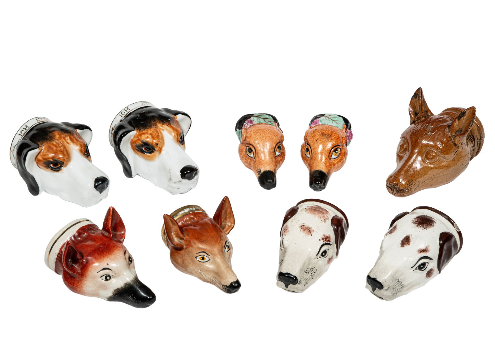 Nine English Porcelain Stirrup Cups (1 of 4)