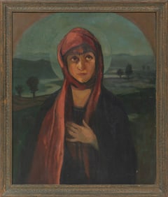 Knute Heldner, Swedish/Louisiana 1877-1952, "Madonna of Israel", oil on board, 36 x 30 in. (91.4 x
