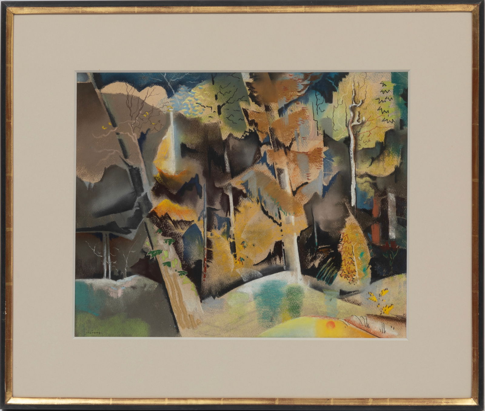 Will Henry Stevens, American/Louisiana 1881-1949, "Forest?, pastel on paper, 16 x 20 in. (40.6 x (1 of 8)