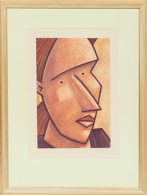 Robert Gordy, American/Louisiana 1933-1986, "Face", monotype, Sheet: 29 x 22 in. (73.7 x 55.9 cm.),