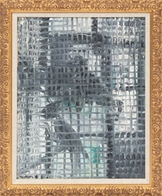 Hunt Slonem, American/Louisiana b. 1951, ?Finch Cage III", oil on canvas, 20 x 16 in. (50.8 x 40.6