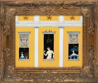 Andrew LaMar Hopkins, American/Louisiana b. 1977, ?Paris Holding the Golden Apple?, acrylic on