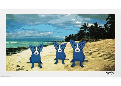 After George Rodrigue, American/Louisiana 1944-2013, ?Paradise Island?, silkscreen, Sheet: 23 x 40