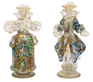 Pair of Venetian Glass Figures