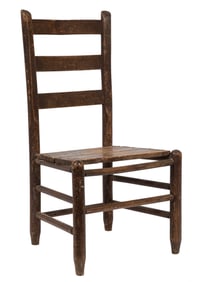 Antique Southern Hardwood Ladderback Child's Chair