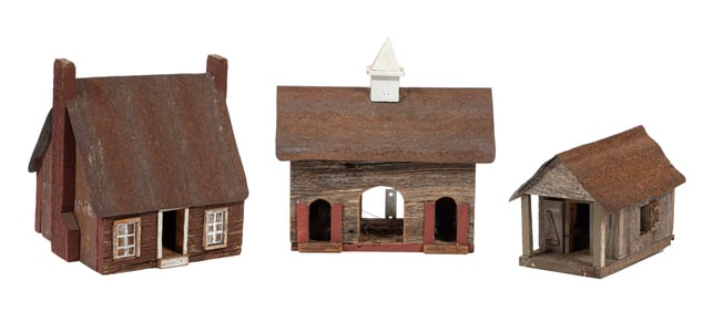 Three Vintage American Bird Houses