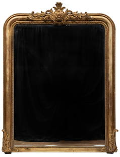 Louis Philippe Giltwood Mirror: Louis Philippe Giltwood Mirrorh. 54 in., w. 40 1/2 in., d. 4 1/2 in.