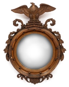 Federal-Style Giltwood Convex Mirror