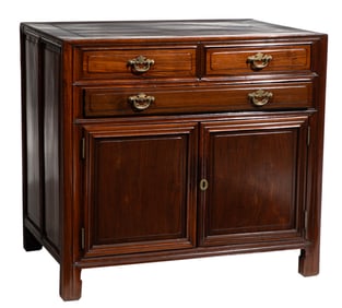 Asian Hardwood Side Cabinet 32 x 35 x 23 in. (81.3 x 88.9 x 58.4 cm.)